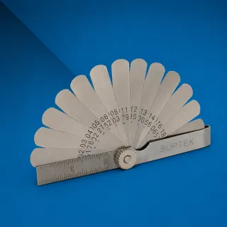 107325 CALIBRADOR EN PUL Y METRICO 15 HOJAS SURT