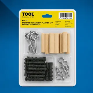 KIT311 D/MIX ARMELLAS,TAQUETES,MAD.Y PLAST.1/4 C/28PZA
