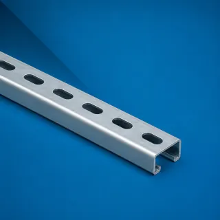 RIEL UNICANAL PERFORADO 4 X 2 EN 3 METROS CAL.14
