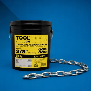 113802 CADENA GALVANIZADA 3/16 CUBETA 25 KGS