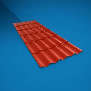Lámina Galvateja 1 m x 3.05 m para Techos Tipo Teja.