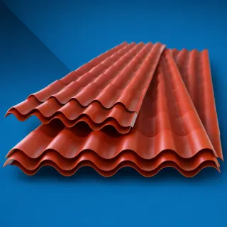 Lámina Plastiteja Calibre 26 de 97 cm x 6.05 m para Techos Tipo Teja.